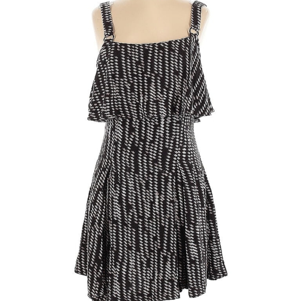 Free People Layered look Black and White Mini Dress Small